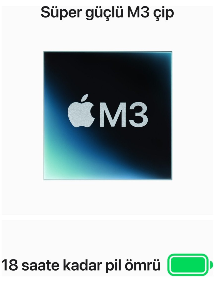 Apple MacBook Air M3 24GB 512GB SSD macOS 13" Taşınabilir Bilgisayar Gece Yarısı MC8Q4TU/A Apple MacBook Air M3 24GB 512GB SSD macOS 13" Taşınabilir Bilgisayar Gece Yarısı MC8Q4TU/A